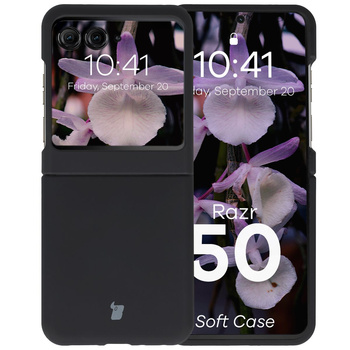 Silikonowe etui Bizon Soft Case do Motorola Razr 50, czarne