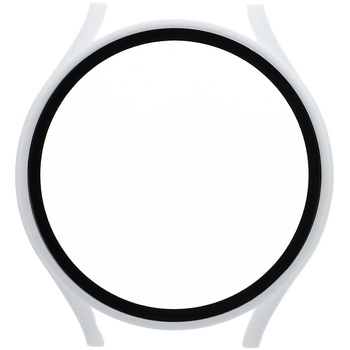 Etui Bizon Case+Glass do Galaxy Watch 5 44mm, białe