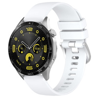 Pasek silikonowy do smartwatcha, Bizon Strap Watch Silicone Pro T, Quick Release 18 mm, biały