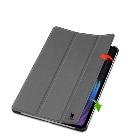 Etui z klapką Bizon Case Tab Croc do Xiaomi Pad 7 / 7 Pro, szare