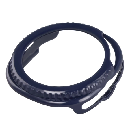 Etui ze szkłem do zegarka Bizon Case Watch Adamo do Samsung Galaxy Watch 8 Classic 46 mm, niebieskie