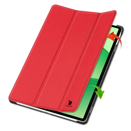 Etui z klapką Bizon Case Tab Croc do OnePlus Pad Lite / Oppo Pad SE, czerwone