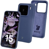 Silikonowe etui Bizon Soft Case do Xiaomi 15, ciemnoniebieskie