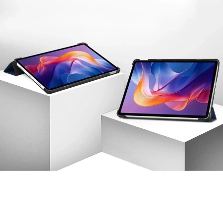 Etui z klapką Bizon Case Tab Croc do Xiaomi Redmi Pad 2, granatowe