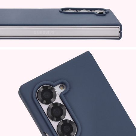 Silikonowe etui Bizon Soft Case do Galaxy Z Fold6, ciemnoniebieskie