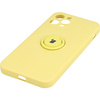 Etui Bizon Case Silicone Ring do iPhone 12 Pro, żółte