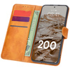 Etui z klapką Bizon Case Pocket do Honor 200, brązowe