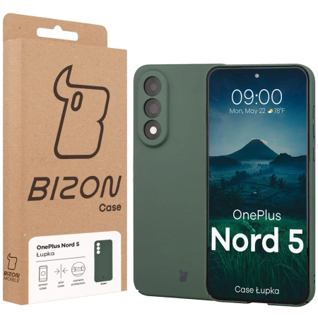 Etui Bizon Case Łupka do OnePlus Nord 5, zielone
