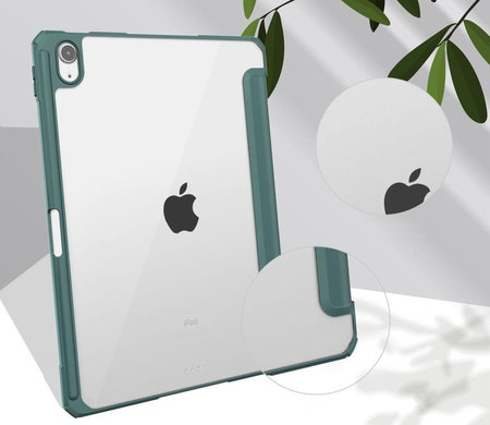 Etui Bizon Case Tab Clear Matt do Apple iPad Air 6 / Air 5 / Air 4 / iPad Pro 11 2018, ciemnozielone