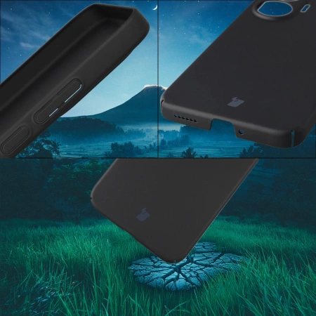 Etui Bizon Case Łupka do Xiaomi POCO F7, czarne