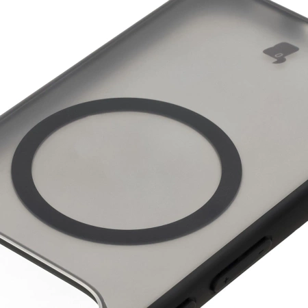 Etui z pierścieniem magnetycznym Bizon Case MatteO do Pixel 10 / 10 Pro, przydymione-czarne