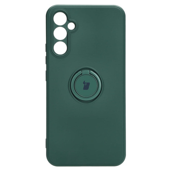 Etui Bizon Case Silicone Ring Sq do Samsung Galaxy A34 5G, ciemnozielone
