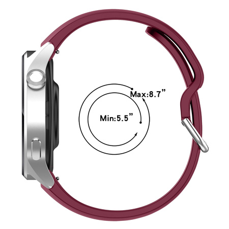 Pasek Bizon Strap Watch Silicone Pro do Xiaomi Watch S1 Pro, ciemnofioletowy