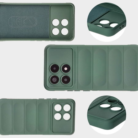 Pancerne etui Bizon Case Tur do Xiaomi Poco F6 Pro, ciemnozielone