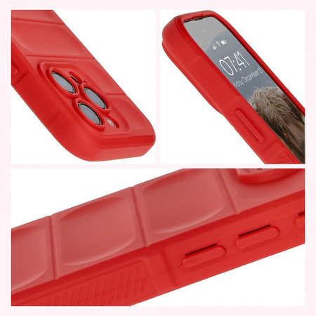 Pancerne etui Bizon Case Tur do iPhone 16 Pro Max, czerwone