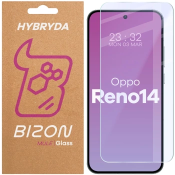Elastyczne szkło hybrydowe Bizon Glass Mule do Oppo Reno 14