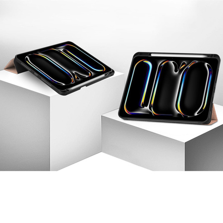 Etui Bizon Case Tab Lizard do iPad Pro 11" 2025 / 2024, różowozłote