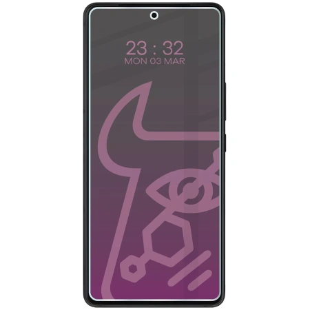 Prywatyzujące szkło hybrydowe Bizon Glass Mule Shadow do Asus ROG Phone 9 Pro, matowe