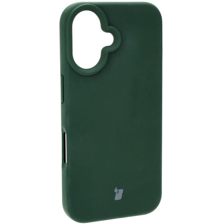 Silikonowe etui Bizon Soft Case do iPhone 16, ciemnozielone