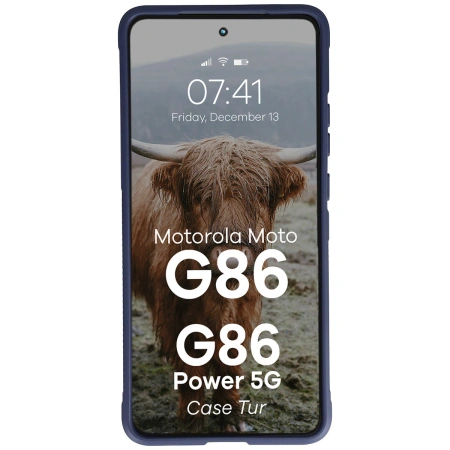 Pancerne etui Bizon Case Tur do Motorola Moto G86 5G / G86 Power 5G, granatowe