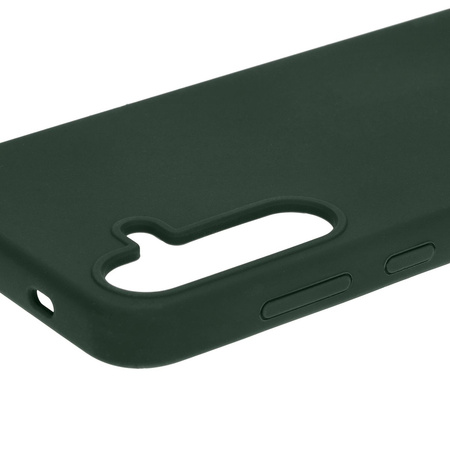 Silikonowe etui Bizon Soft Case do Galaxy S24 Plus, ciemnozielone