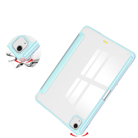 Etui Bizon Case Tab Clear Matt do iPad Air 13" 2024, błękitne