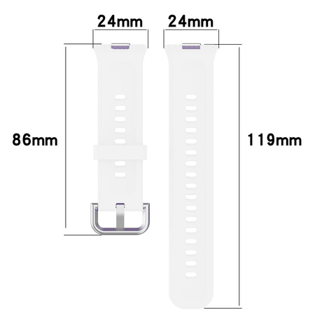 Pasek Bizon Strap Watch Silicone Pro SR do Huawei Watch Fit 4 / 4 Pro / 3, biały