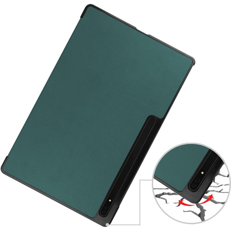 Etui Bizon Case Tab Croc do Galaxy Tab S8 Ultra, ciemnozielone