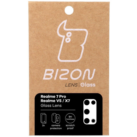 Szkło na aparat Bizon Glass Lens dla Realme 7 Pro, 2 sztuki