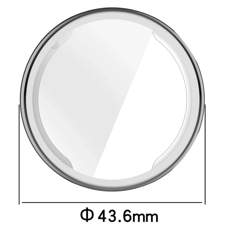 Etui z osłoną ekranu Bizon Case Watch Felipe do Huawei Watch GT6 41 mm, srebrne