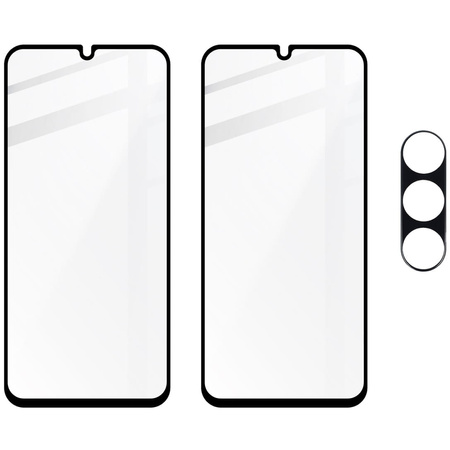 2x Szkło + szybka na aparat BIZON Edge 2 Pack do Galaxy M34 5G