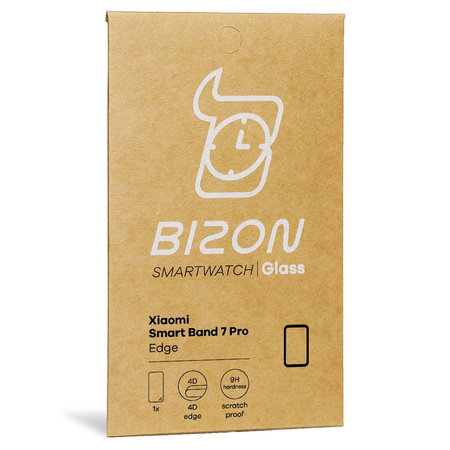 Szkło hartowane Bizon Glass Edge dla Xiaomi Smart Band 7 Pro, czarne