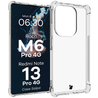 Elastyczne etui Bizon Case Salpa do Xiaomi Poco M6 Pro 4G / Xiaomi Redmi Note 13 Pro 4G, przezroczyste