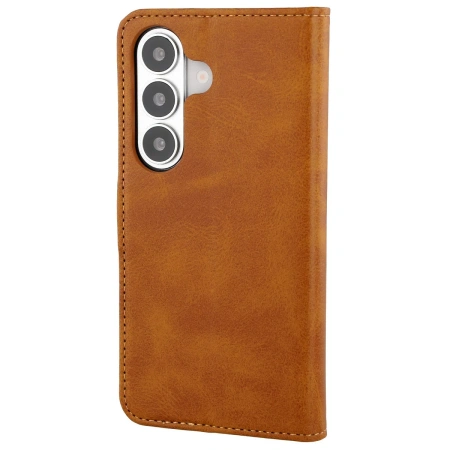 Etui z klapką Bizon Case Pocket do Galaxy S26, brązowe