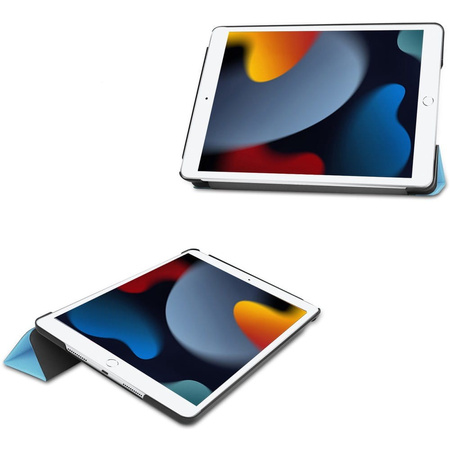 Etui Bizon Case Tab Croc do iPad 9/8/7 10.2 2021/2020/2019, błękitne