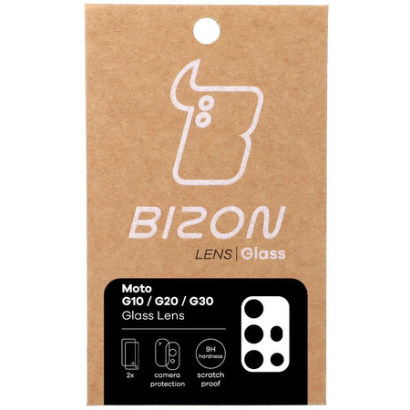 Szkło na aparat Bizon Glass Silk Lens dla Moto G10/ G20/ G30, 2 sztuki