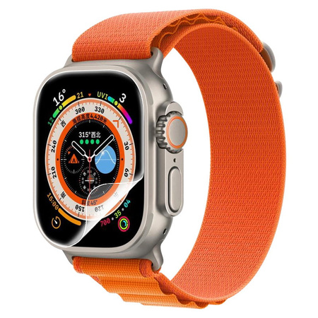 Folia hydrożelowa na ekran Bizon Glass Watch Hydrogel Duo, Apple Watch Ultra 49mm, 2 sztuki