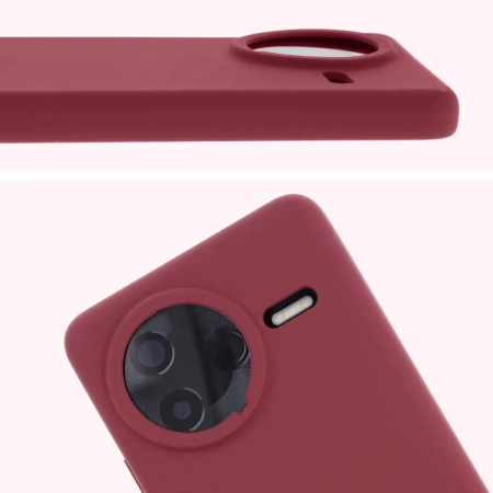 Silikonowe etui Bizon Soft Case do Xiaomi POCO F7 Pro, ciemnofioletowe