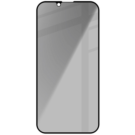 Prywatyzujące szkło hartowane Bizon Glass Edge Shadow do Galaxy A16 4G/5G, przyciemniane z czarną ramką