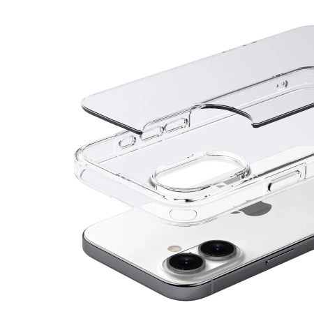 Etui Bizon Case Halo do iPhone 16, przezroczyste