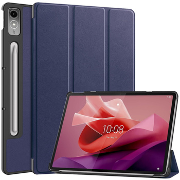 Etui Bizon Case Tab Croc do Lenovo Tab P12 12.7 TB 370, granatowe