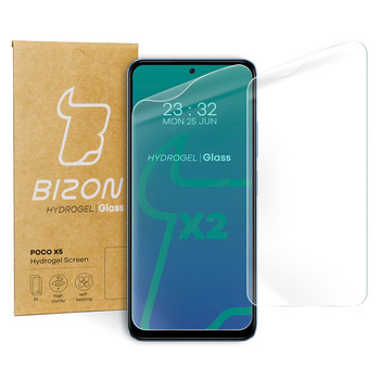 Folia hydrożelowa na ekran Bizon Glass Hydrogel do Poco X5, Redmi Note 12 4G/5G, 2 sztuki