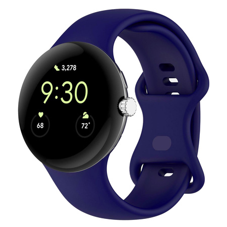 Silikonowy pasek Bizon Strap Watch Silicone S do Google Pixel Watch 3/Watch 2/Watch 1 41mm, szafirowy