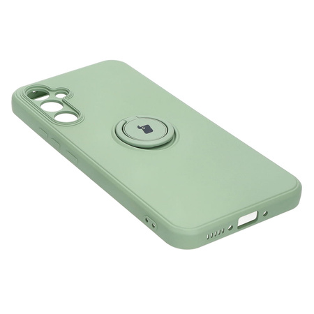 Etui Bizon Case Silicone Ring Sq do Samsung Galaxy A34 5G, jasnozielone