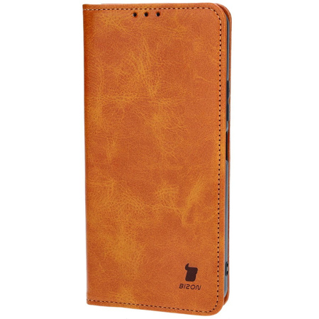 Etui z klapką Bizon Case Pocket Pro do Xiaomi Redmi 13C / Xiaomi Poco C65, brązowe