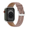 Skórzany pasek Bizon Strap Watch Casual do Apple Watch 44/45/46/49mm, różowy