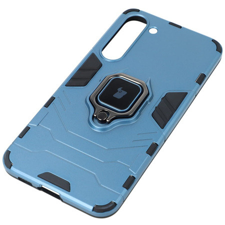 Etui Bizon Case Armor Ring do Galaxy S23 Plus, niebieskie