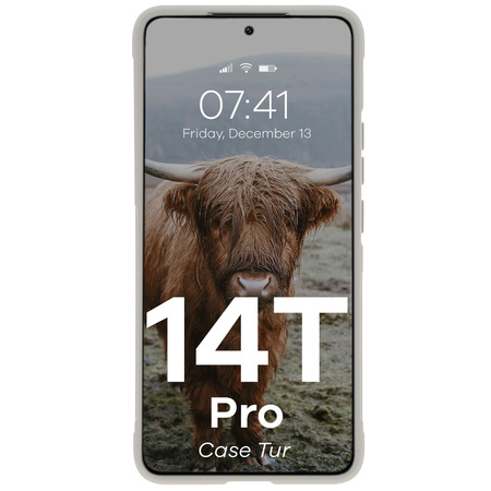 Pancerne etui Bizon Case Tur do Xiaomi 14T Pro, jasnoszare