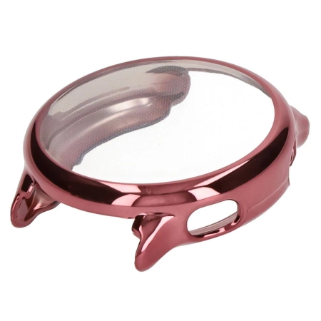 Etui z osłoną ekranu Bizon Case Watch Felipe do Garmin Vivoactive 6, różowe