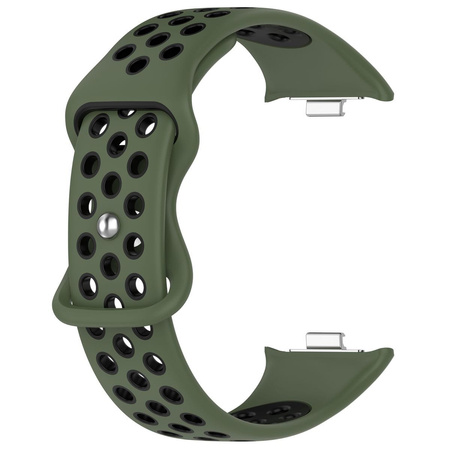 Pasek Bizon Strap Watch Octo do Xiaomi Redmi Watch 5/4 / Smart Band 9/8 Pro, ciemnozielono-czarny